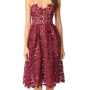 Self Portrait Azalea Dress in burgundy